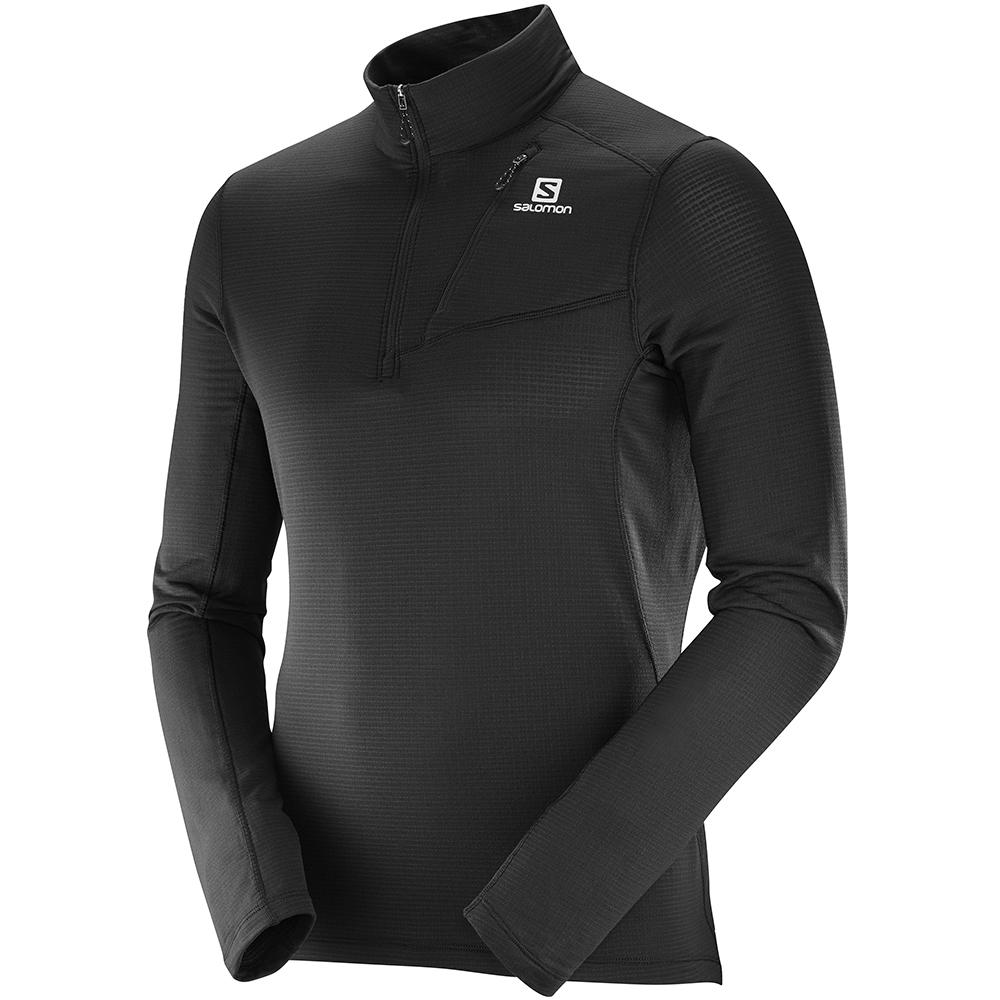 Salomon Israel GRID HZ MID M - Mens Midlayers - Black (XGUZ-72158)